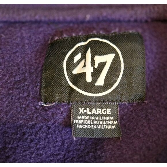 Minnesota Vikings Women's '47 Brand Purple Fade Away Half Zip Hoodie Sweatshirt - Picture 6 of 10